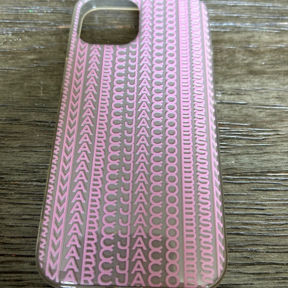 Marc Jacobs Pink Logo Pattern iPhone Case - Picture 2 of 6